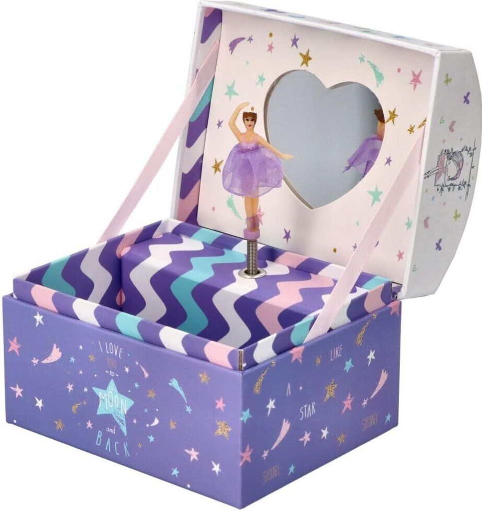 adam toys Spieluhr für Kinder Spieluhr-SCHMUCKDOSE „FREUNDE” Schmuckkästchen - Musikalische Schmuckschatulle mit drehender Ballerina - Spielu...