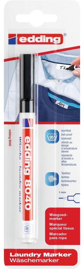 edding 8040 wasmarker, zwart (verpakking met 1 stuk) Productafbeelding 