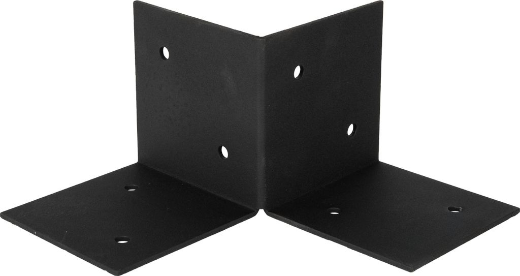 Pergola Bodenelement Schwarz für 12 x 12 cm Pfosten - Pro Stück