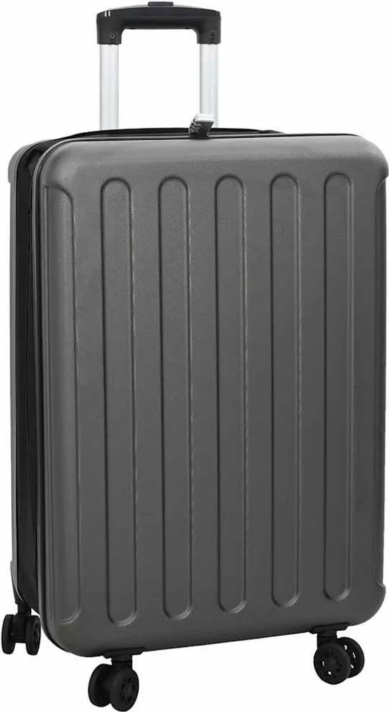 Trolley 66cm ABS Grigio Scuro | Valigia Rigida 2025 con Blocco Sicurezza