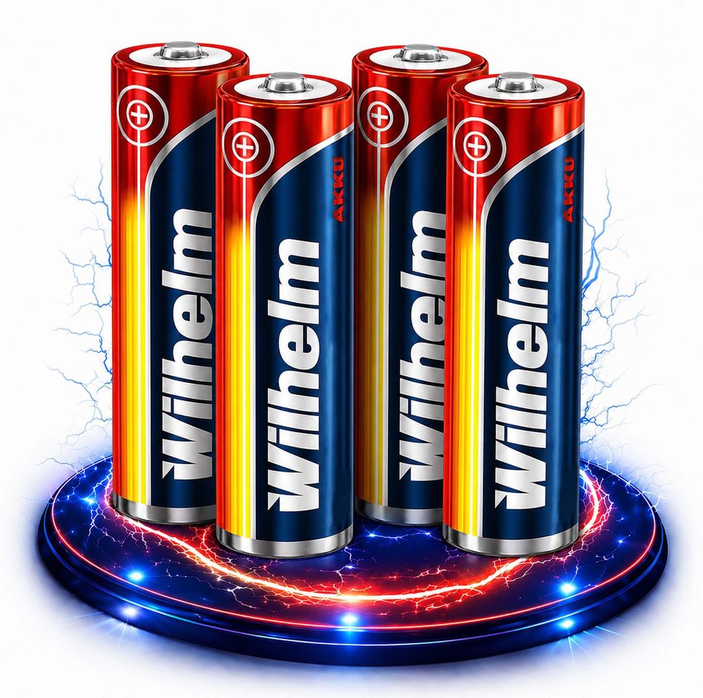 4 x Lithium Ionen Akku Wilhelm 3,7 V 800 mAh Typ 14500 Li Produktbild 