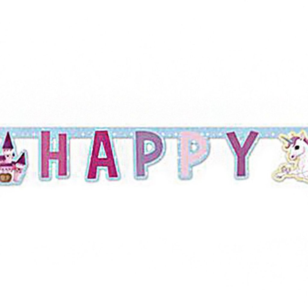 Einhorn Party Buchstabengirlande Happy Birthday