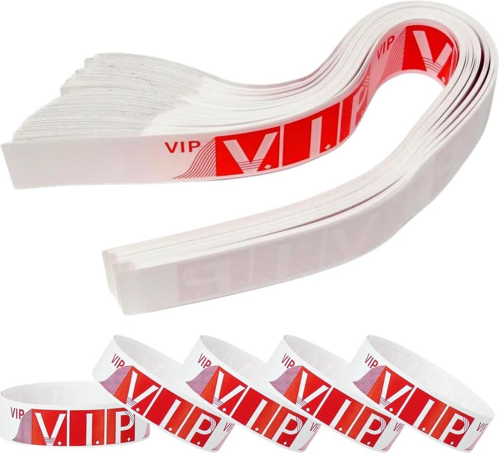 Packung mit 300 ID-Armbändern, ID-Armbänder für Veranstaltungen, mit selbstklebendem Design, Eintrittsarmband für Veranstaltungen, Festivals/Ko...
