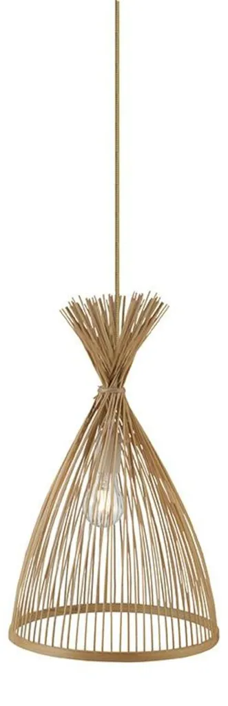 Suspension design bohème en bambou D30cm avec câble réglable 154cm