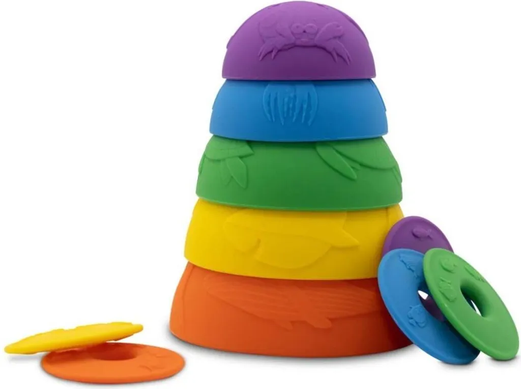 Gobelets en silicone incassables arc-en-ciel 5pcs pour éviter les chocs