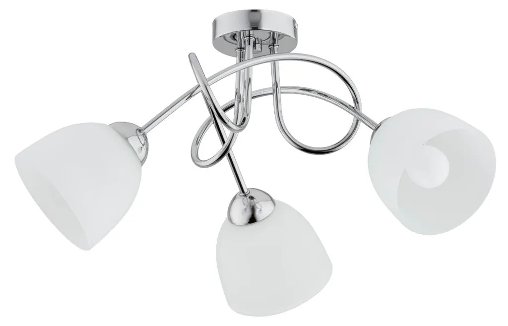 Plafonnier design en verre et métal chromé TECTUS pour salon chic
