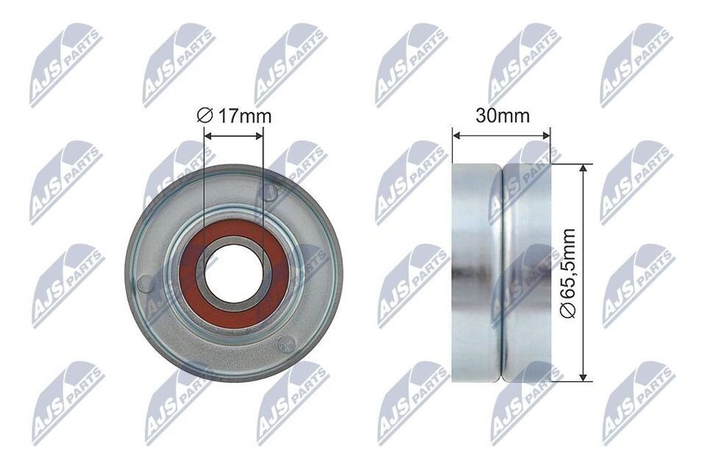 NTY RNK-CH-019 Spannrolle Keilrippenriemen 66mm passend für MERCEDES-BENZ C-Klasse Limousine (W204) E-Klasse Limousine (W211) C-Klasse T-modell (S...