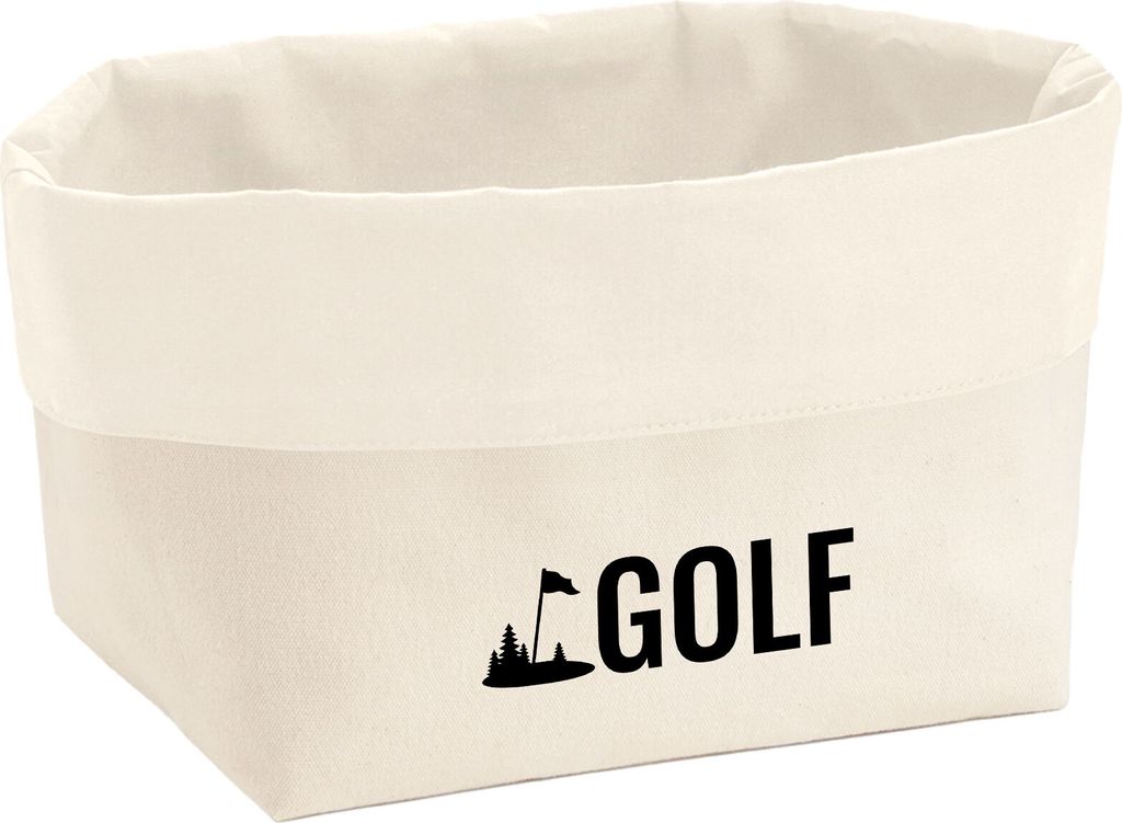 Huuraa Organizer Golf Schriftzug 8 Liter Large Canvas Baumwolle Utensilo Geschenkidee