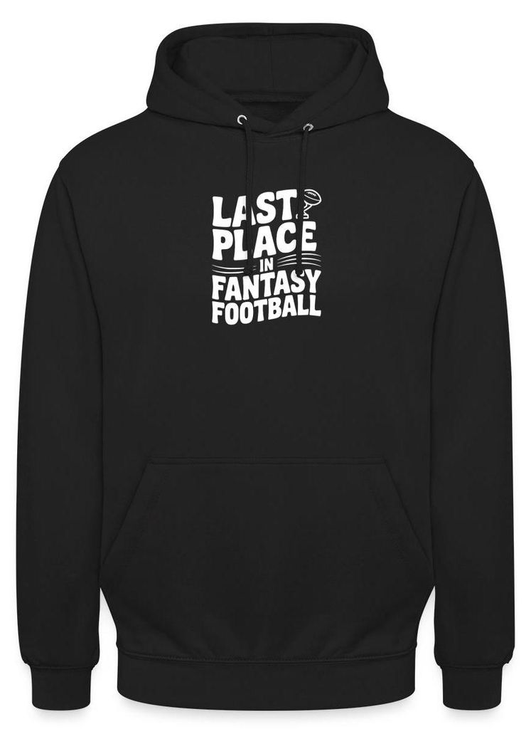 Spreadshirt Letzter Platz Fantasy Football Loser Uni Hoodie, 4XL, Schwarz
