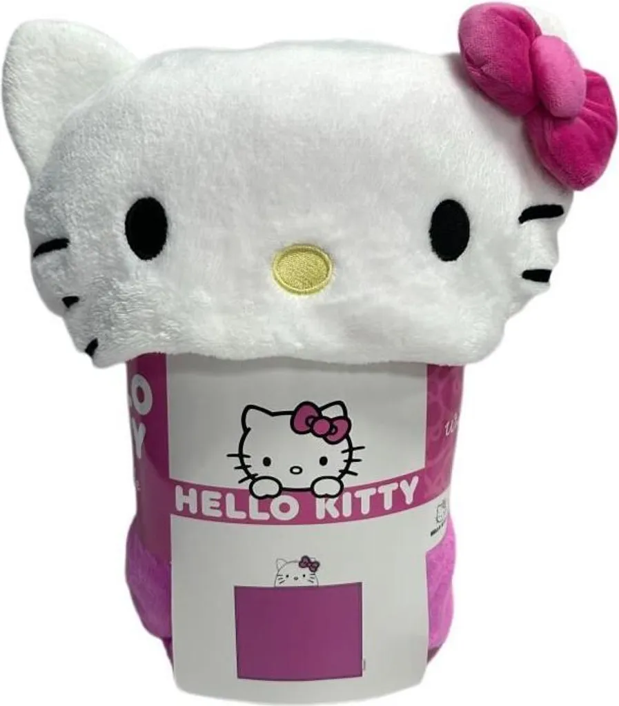 Couverture Hello Kitty 3D rose : polaire douce et chaude 120 x 150 cm