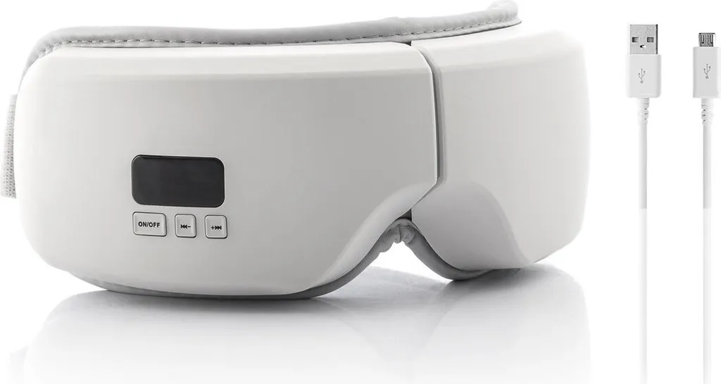Masque de Massage Oculaire Chauffant - Appareil de Relaxation Bluetooth