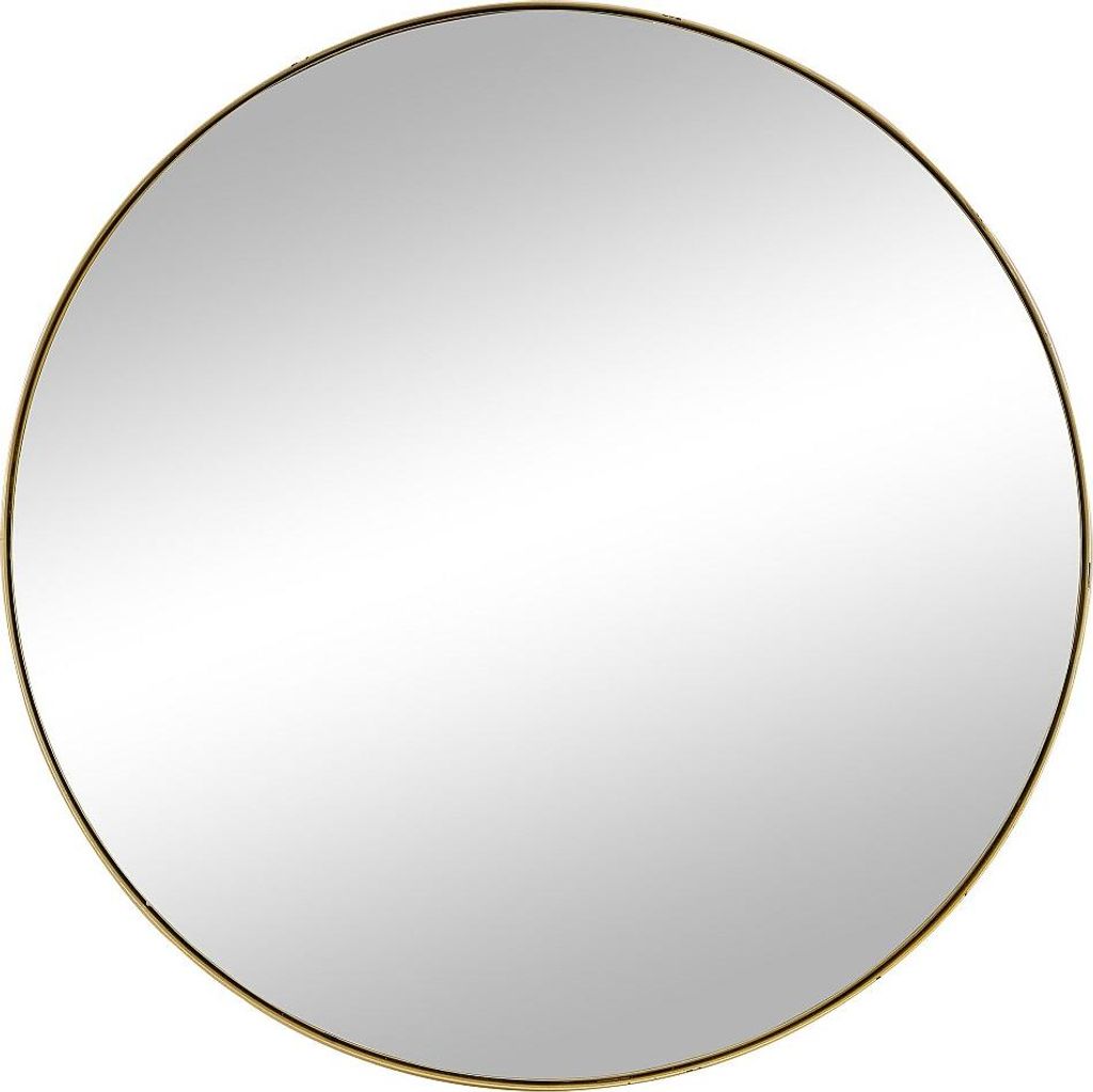 Runder Wandspiegel aus Metall - Durchmesser 80 cm - Farbe gold - JAFFREL