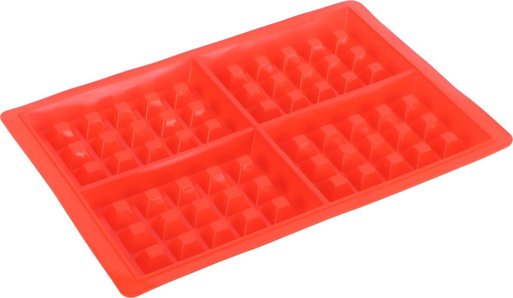 DIY Waffelform Wiederverwendbare Silikon Muffin Kuchenform Backen Utensil Küchenzubehör4?Grid Rechteckig