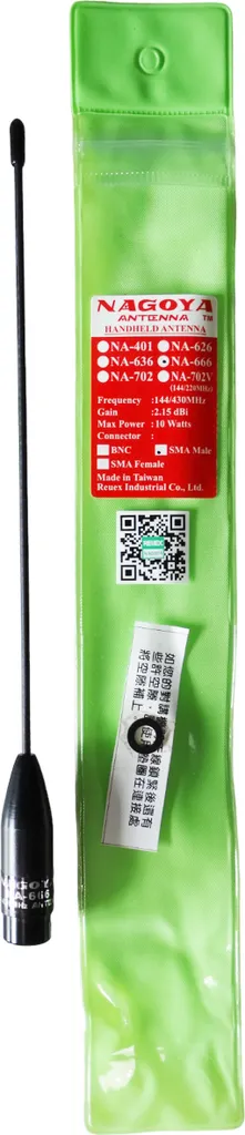 Antenne Fouet Souple NA-666 M Nagoya Double Bande VHF UHF SMA-Male