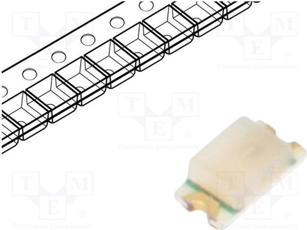 5x LED 0603 SMD 1,6x0,8x0,55mm grün 2,2V 2,5÷6,3mcd 20mA 54mW SML-D12P8WT86 LED-D