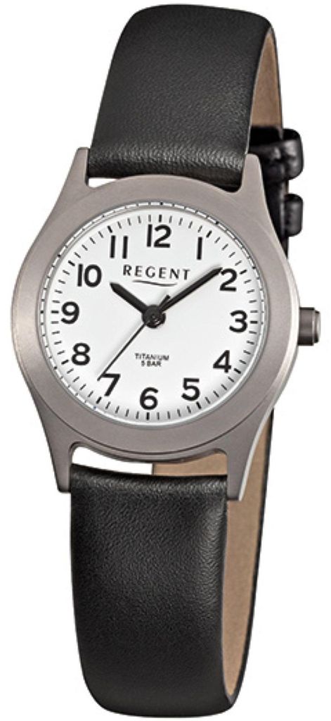 Regent F 871 Damen-Armbanduhr, Leder-Armband Produktbild 