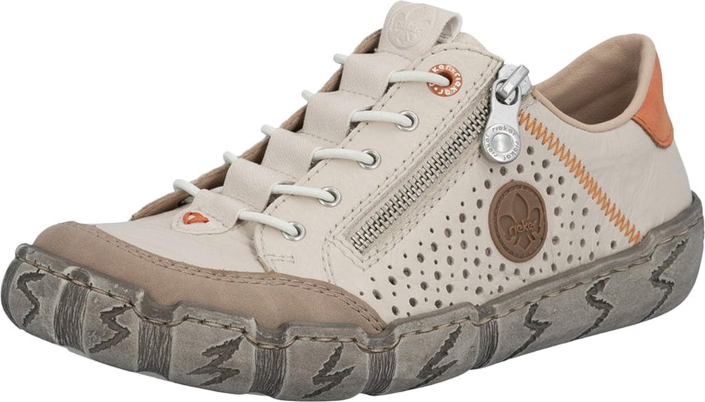 Rieker sportlicher Schnürer Beige Produktbild 