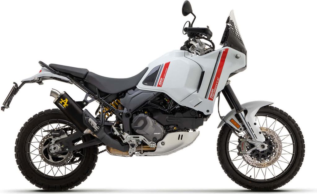 ARROW Indy Race Slip-On Auspuff Dunkel Aluminium Edelstahl-Endkappe Ducati Desert X 950