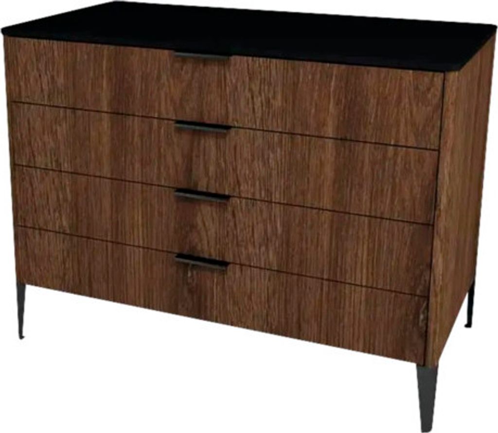 Waschtischunterschrank mit 4 Schubladen Devo Lotos BxHxT 100 x 76 cm x 53 cm Frontfarbe bronze expressive oak