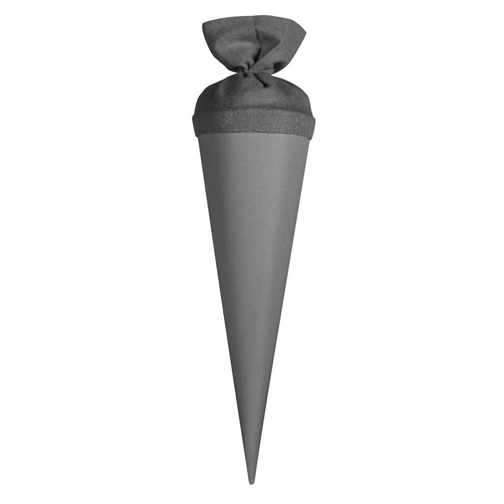 itenga Geschwister - Bastelschultüte 35cm mit Filzverschluss GRAU