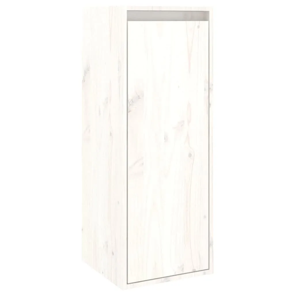 Pensile Bianco 30x30x80 cm in Legno Massello di Pino - Design Naturale