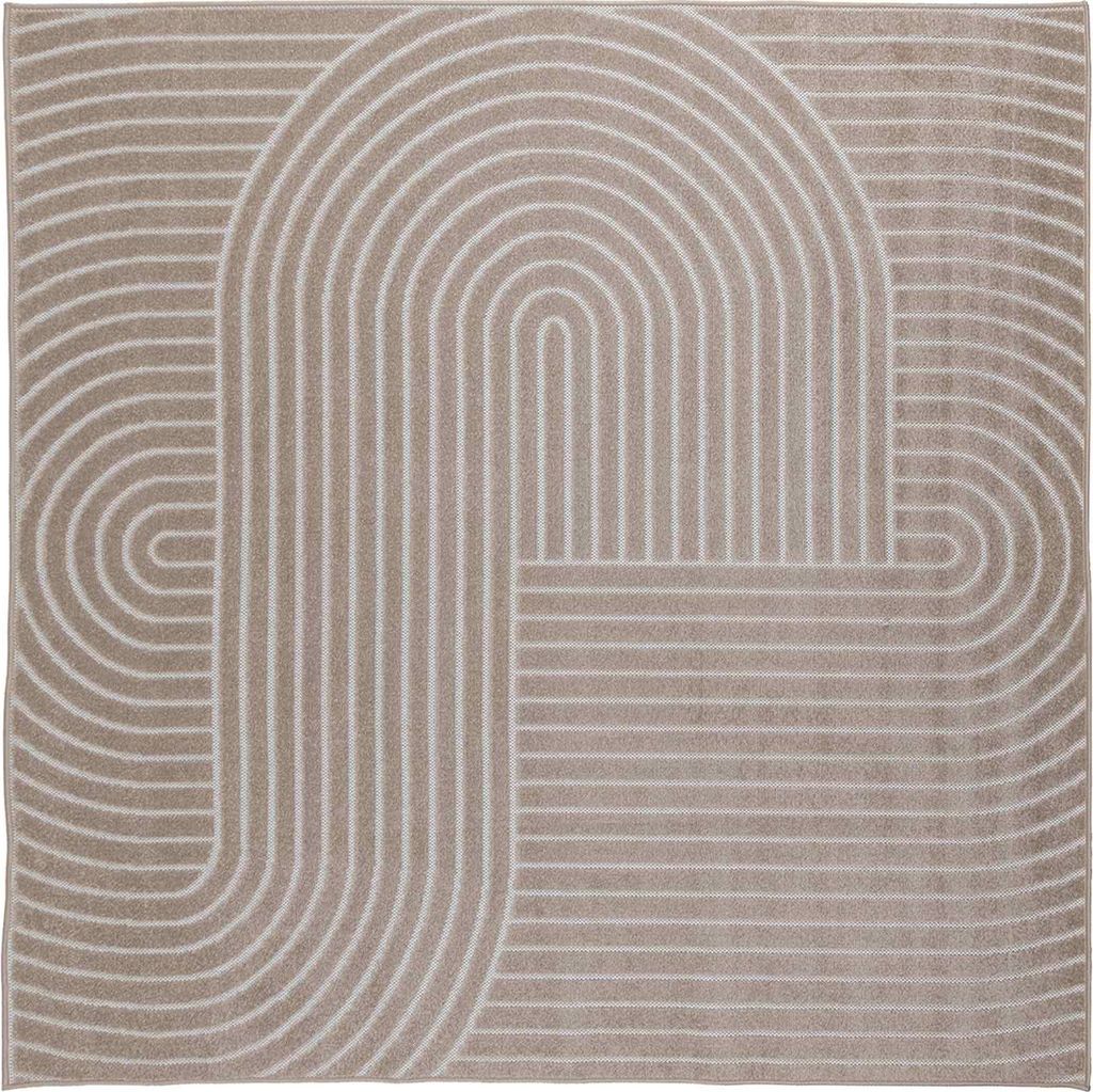vidaXL Koberec PALMERAS Béžový 120 x 120 cm Polyester Obrázok produktu 