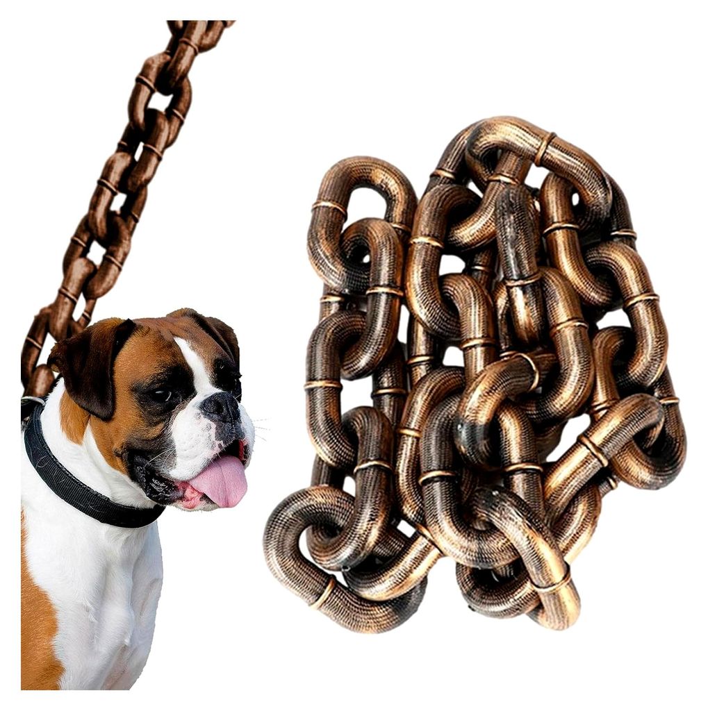 Kettenleinen für große Hunde – PVC / 2 m | Stoßdämpfende Hundeleine, lustige Welpenleine | Wasserdichte lange Hundeleine für Training, Spazi...