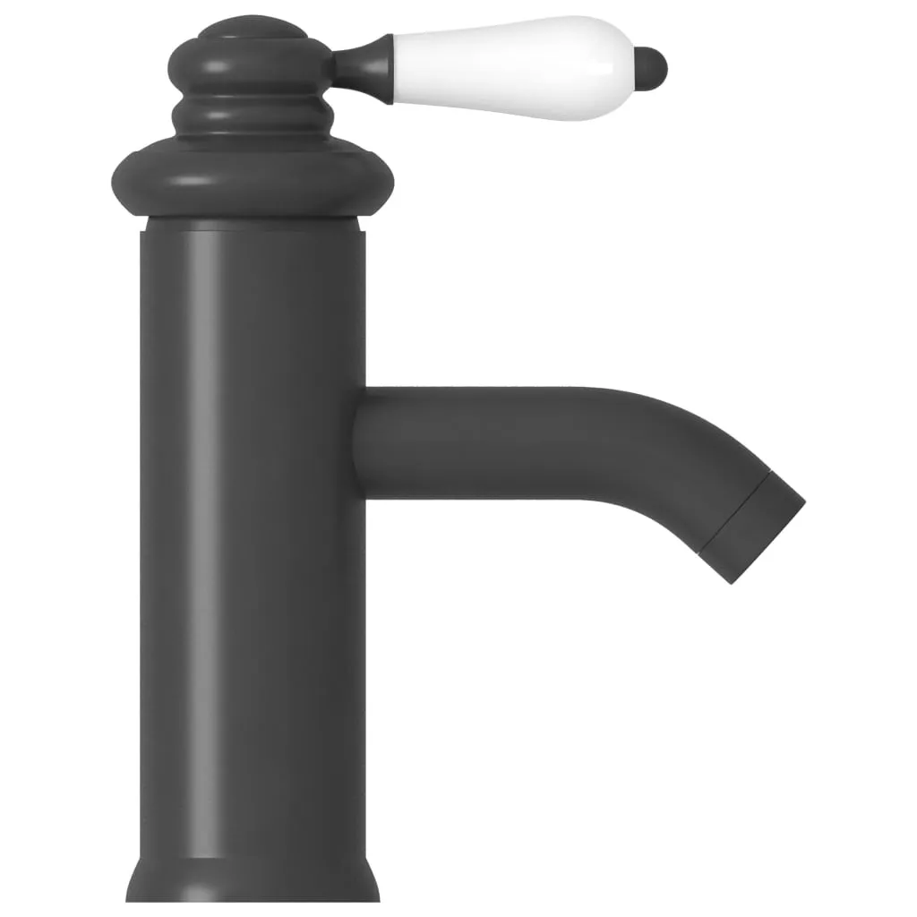 vidaXL Robinet de lavabo Gris 130x180 mm - Mitigeur de Salle de Bain