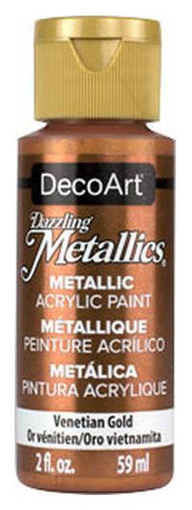 DECOART Dazzling Metallics Acrylic Paint, Acrylfarbe - Venetian Gold 59 ml