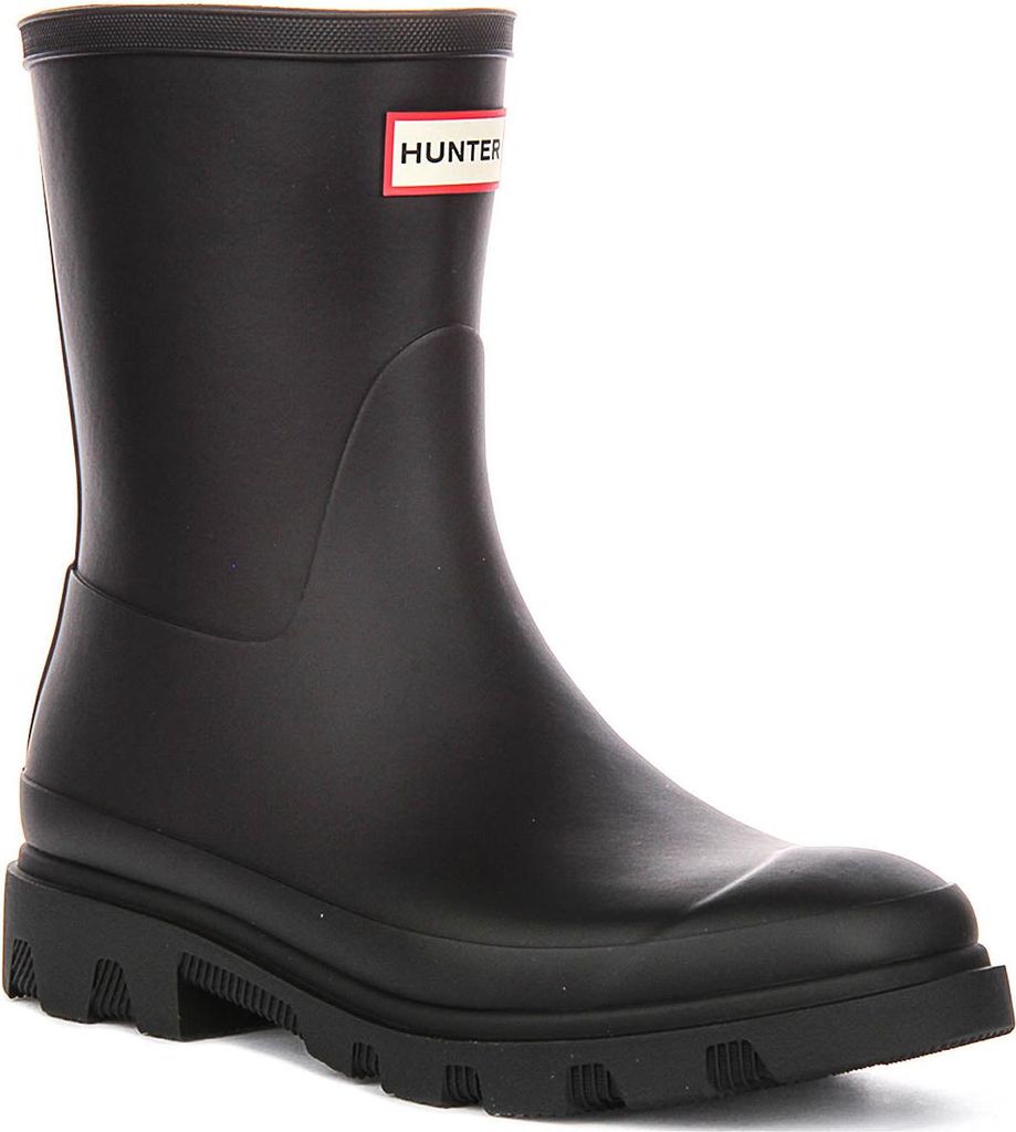 Hunter Downpour Kurzstiefel in Schwarz – Größe 7 (UK) – Produktbild 