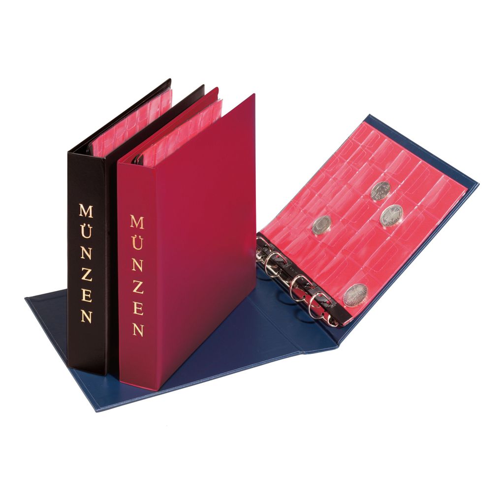 PAGNA Münzalbum, 4-Ring-Mechanik, Kunststoffeinband, Produktbild 