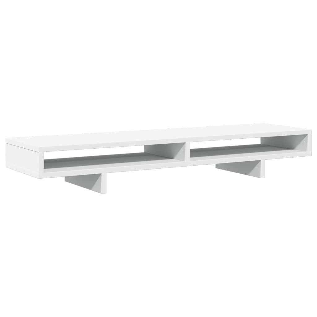 vidaXL Stojan na monitor Bílý 100x27x15 cm Materiál na bázi Obrázek produktu 