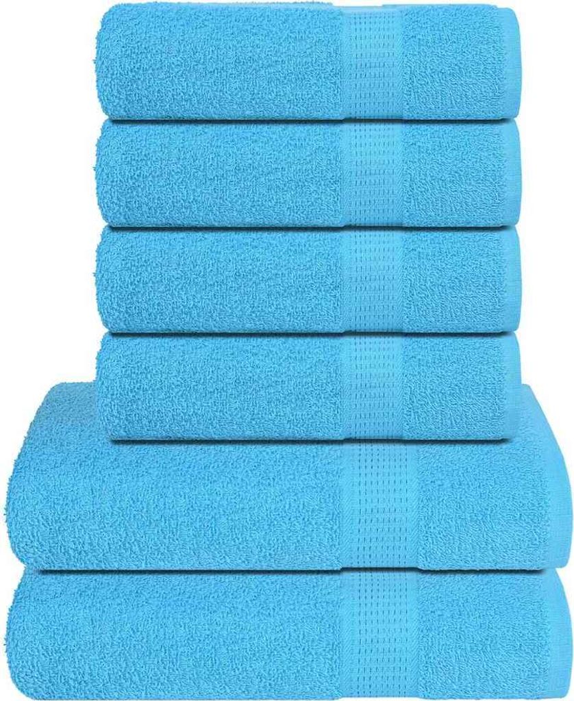 6-tlg. Handtuch-Set Türkis 360 g/m² 100% Baumwolle