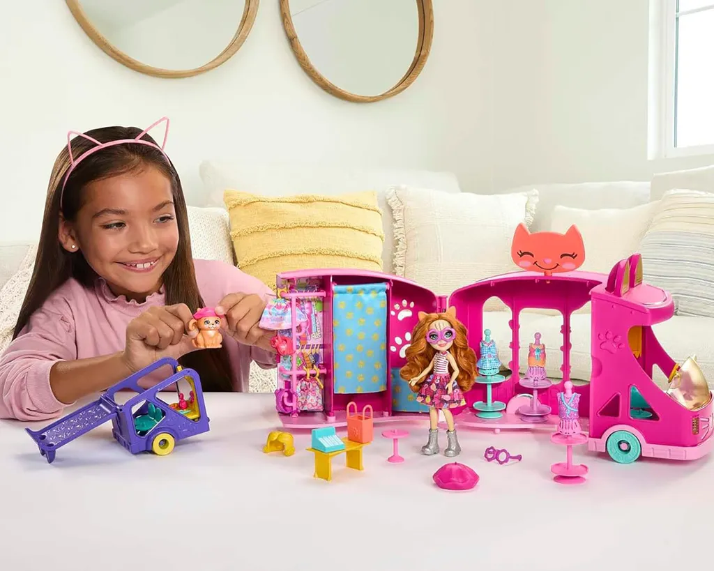 Enchantimals Studio de Mode Mobile HPB34 Coffret avec Poupée Corgi