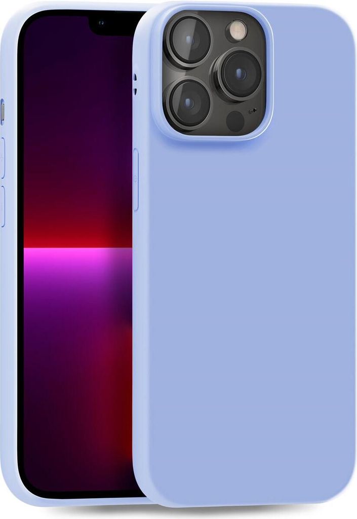 Hülle für Apple iPhone 13 Pro - Handyhülle Cover aus Silikon in Babyblau