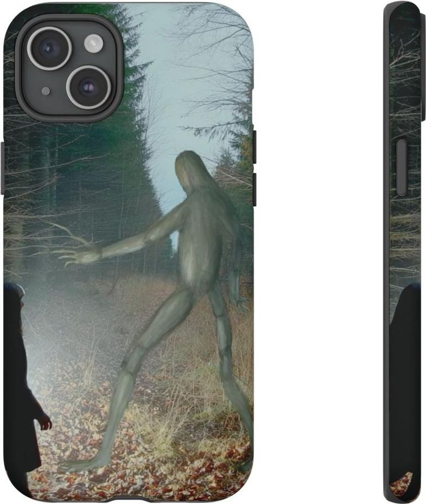 Geheimnisvolle Begegnung im dunklen Wald – Hülle Kompatibel mit iPhone 15 Plus