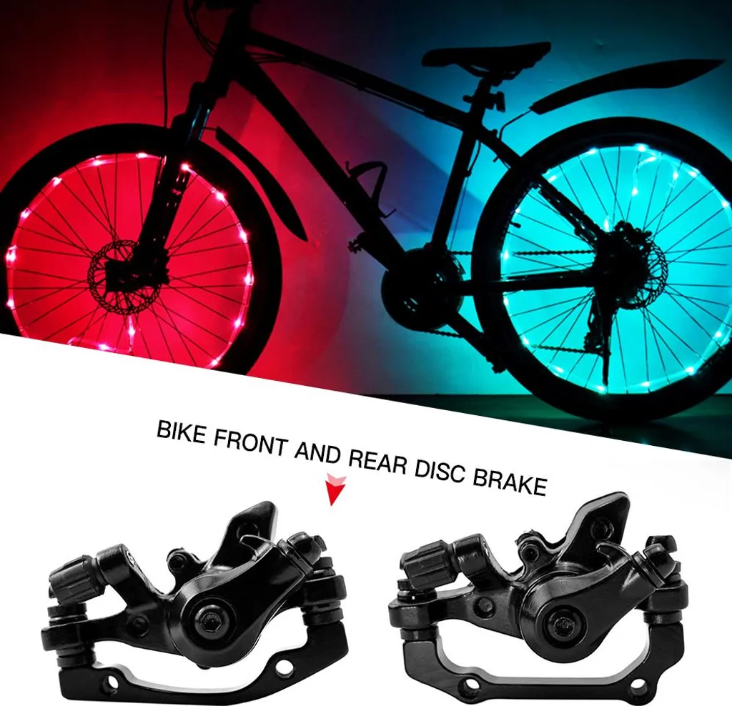 Set Freno a Disco Bici Metallo Kit Pinza Anteriore e Posteriore