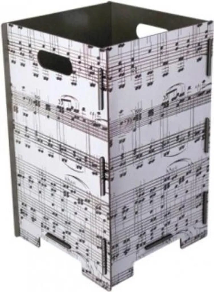 Corbeille à Papier pour Bureau Werkhaus PP9052 Motif Musique 41 cm