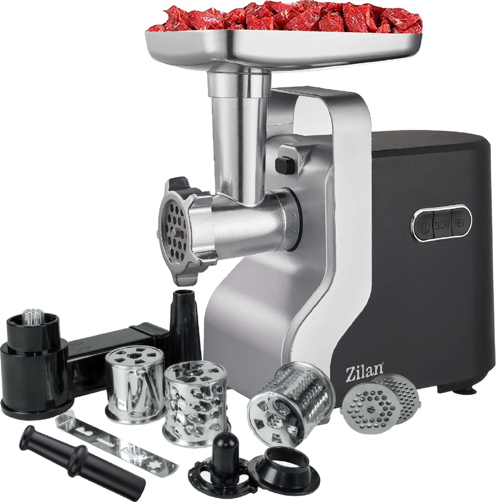 Hachoir à viande électrique 9 en 1 Zilan 2100W avec 9 accessoires inox
