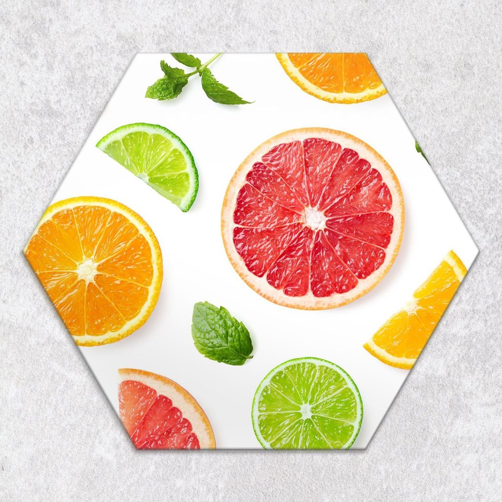 Glas-Herdabdeckplatten Glaskeramikkochfeld-Abdeckung Spritzschutz Glas hexagon 40 cm Obst