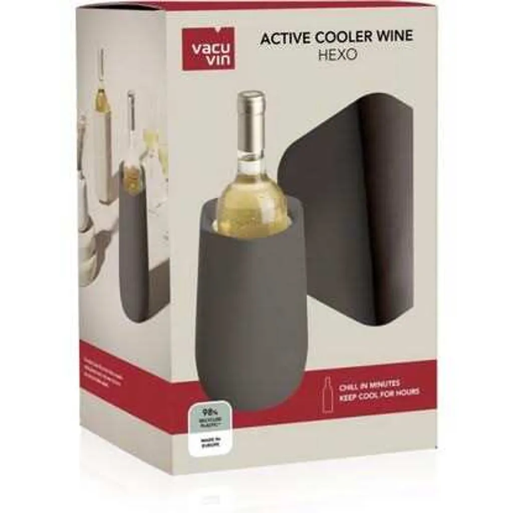 Refrigeratore Vino Vacu Vin Hexo Graphite - Design Moderno 2-in-1 - 8