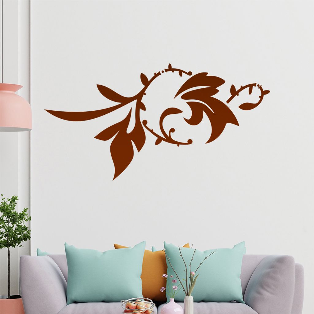 Blätter - Ranken Wandtattoo in 6 Größen - Wandaufkleber Wall Sticker - Dekoration, Küche, Wohnzimmer, Schlafzimmer, Badezimmer