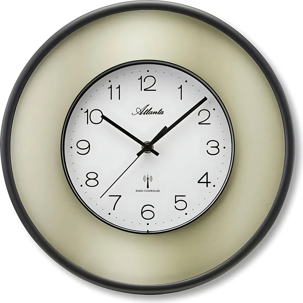 Horloge murale radio-pilotée Atlanta 4540/9 idéale pour le bureau