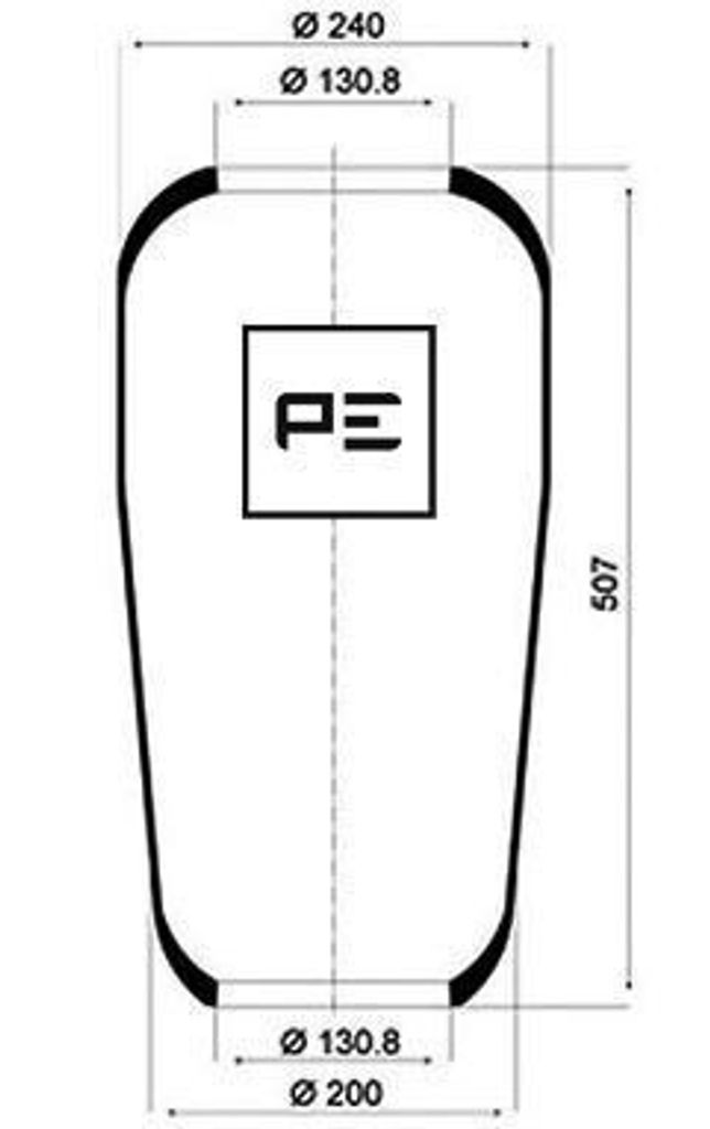 PETERS ENNEPETAL 084.013-70A Federbalg Luftfederung