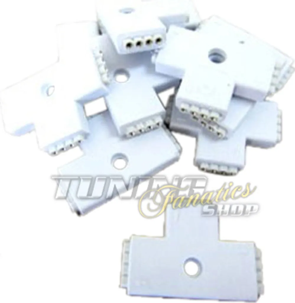 Kit 4 Connettori a T per Striscia LED RGB | Spina 4 Pin SMD