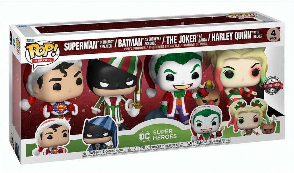 Funko POP! Marvel DC Heroes Superman Batman Joker Harley Immagine del prodotto 
