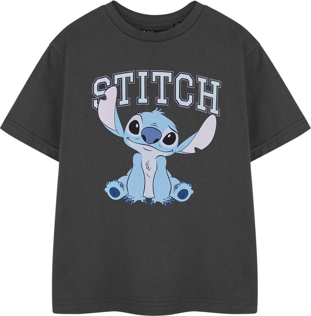Lilo & Stitch - "College" T-Shirt für Mädchen NS8550 (116) (Holzkohle)
