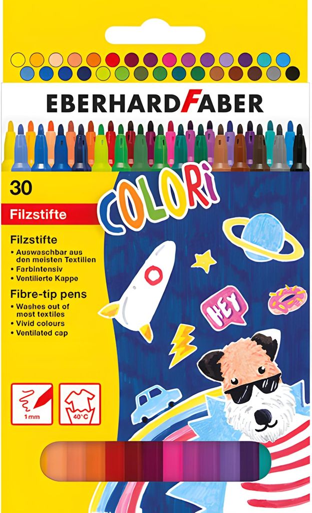 Eberhard Faber Colori, Fein, 30 Farben, Mehrfarbig, 1 mm, Produktbild 