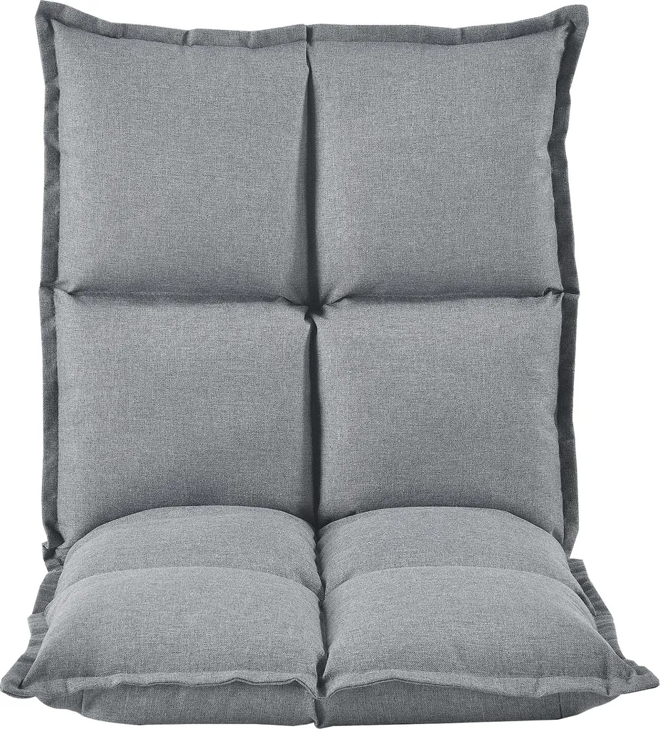 Chaise de sol réglable 5 positions Deinze - Lot de 2 fauteuils gris clair