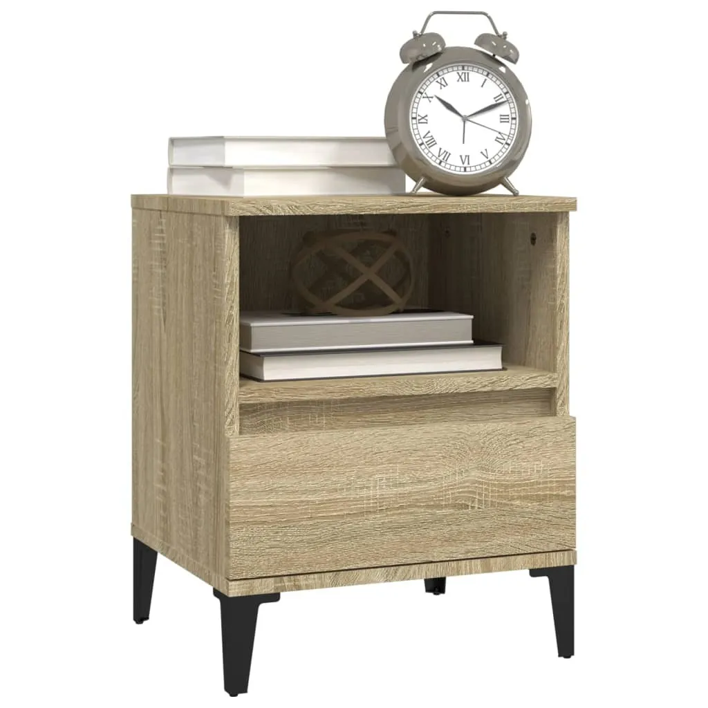 VIDAXL - Comodino Rovere Sonoma 30x60x60 Cm In Legno Multistrato